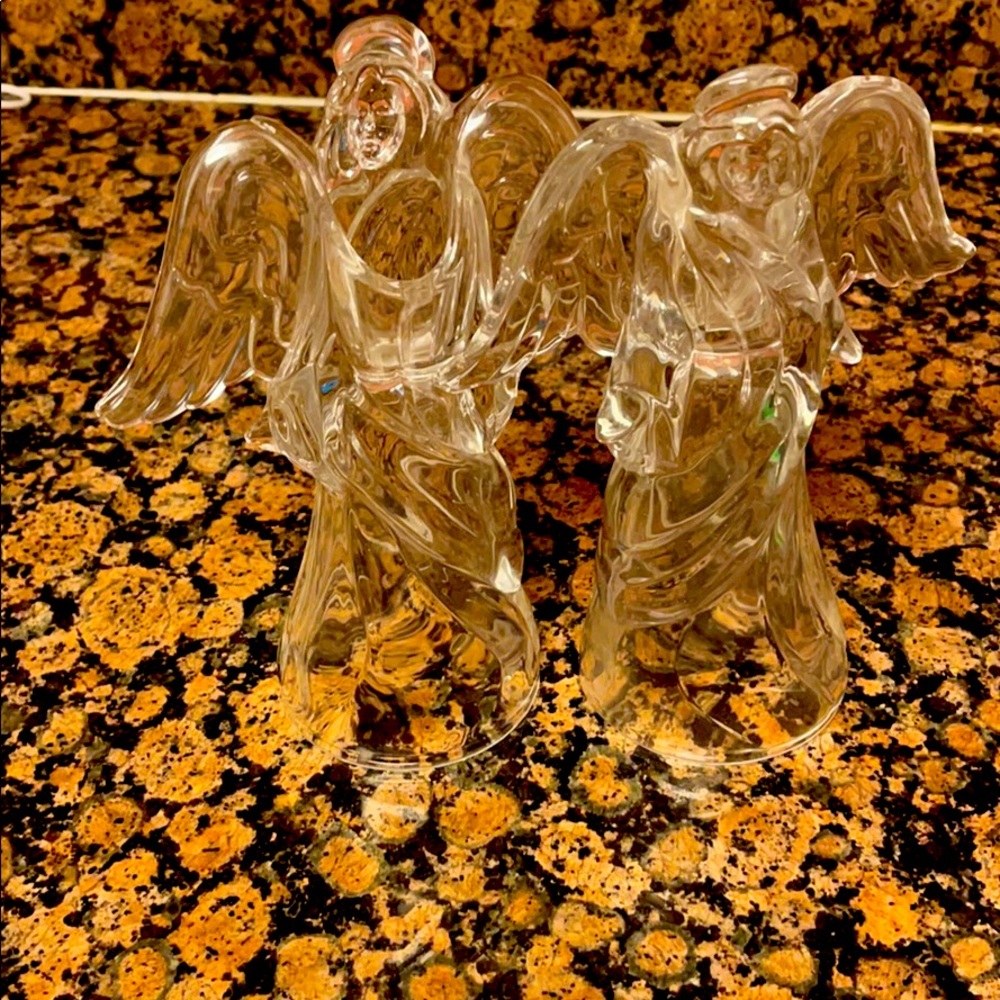 Crystals Angel Candle Holder  Set